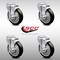 Service Caster 5 Inch SS Black Polyurethane Wheel Swivel Bolt Hole Caster Set with Brake SCC SCC-SSBH20S514-PPUB-BLK-TLB-4 - alternate 6